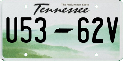 TN license plate U5362V
