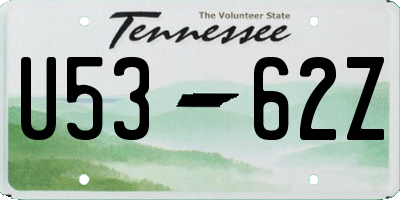 TN license plate U5362Z