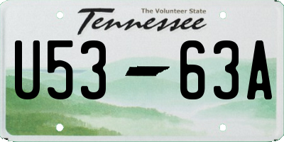 TN license plate U5363A