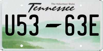 TN license plate U5363E