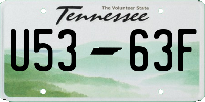 TN license plate U5363F