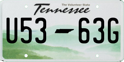 TN license plate U5363G