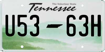 TN license plate U5363H