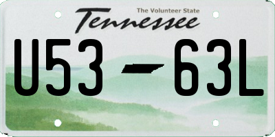 TN license plate U5363L