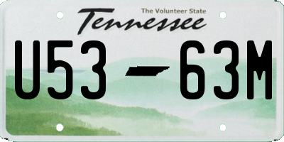 TN license plate U5363M