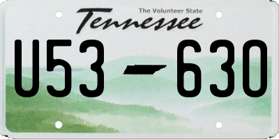 TN license plate U5363O