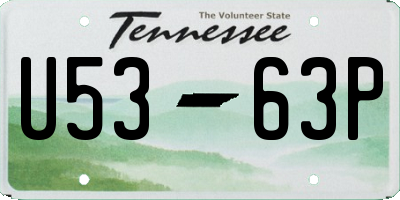 TN license plate U5363P