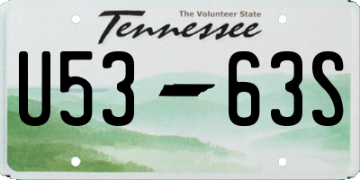 TN license plate U5363S