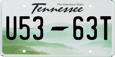 TN license plate U5363T