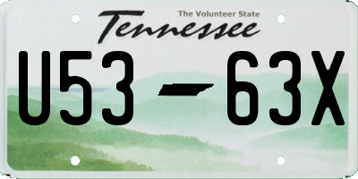 TN license plate U5363X