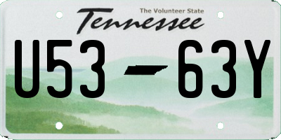 TN license plate U5363Y