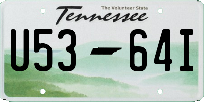 TN license plate U5364I