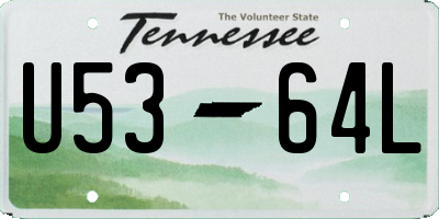 TN license plate U5364L