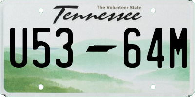 TN license plate U5364M