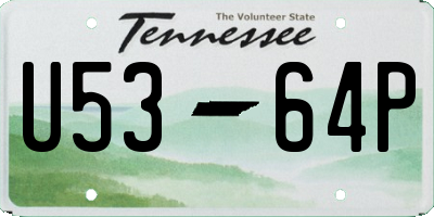 TN license plate U5364P