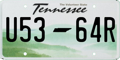 TN license plate U5364R