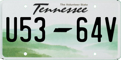 TN license plate U5364V