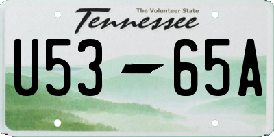 TN license plate U5365A