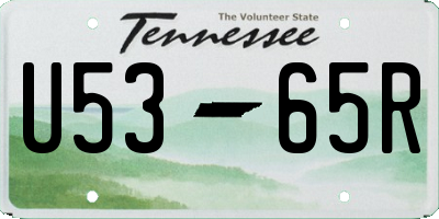 TN license plate U5365R