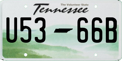 TN license plate U5366B
