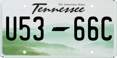 TN license plate U5366C