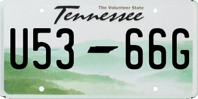 TN license plate U5366G
