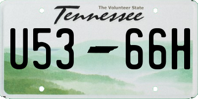 TN license plate U5366H