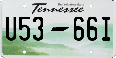 TN license plate U5366I