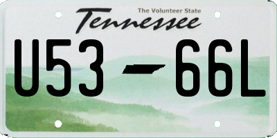 TN license plate U5366L