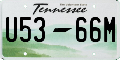 TN license plate U5366M