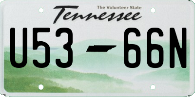 TN license plate U5366N