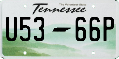 TN license plate U5366P