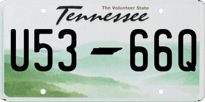 TN license plate U5366Q
