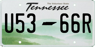 TN license plate U5366R