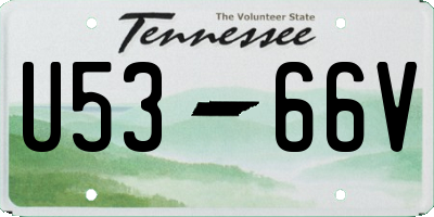 TN license plate U5366V