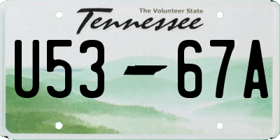 TN license plate U5367A