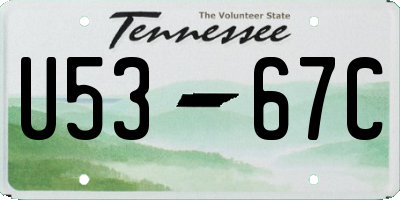 TN license plate U5367C