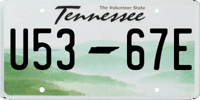 TN license plate U5367E