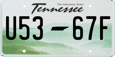 TN license plate U5367F