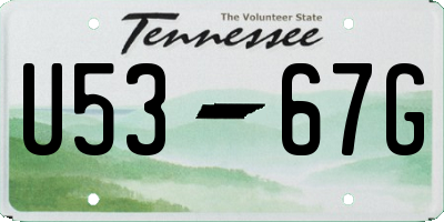 TN license plate U5367G