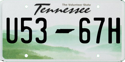 TN license plate U5367H