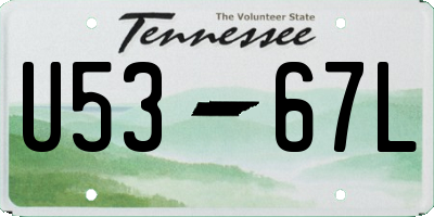 TN license plate U5367L