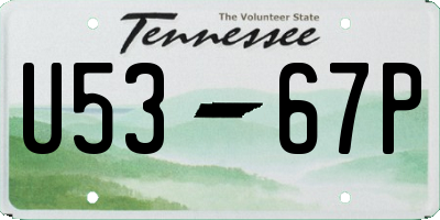 TN license plate U5367P