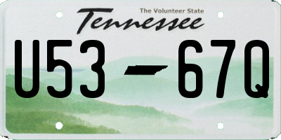 TN license plate U5367Q