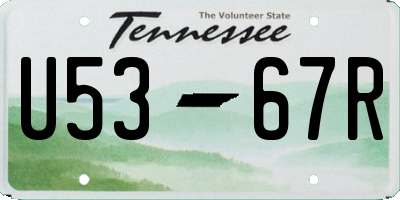 TN license plate U5367R