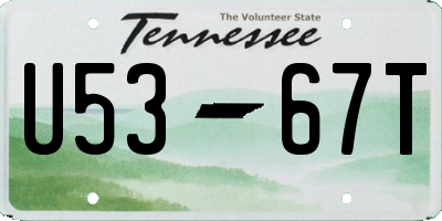 TN license plate U5367T