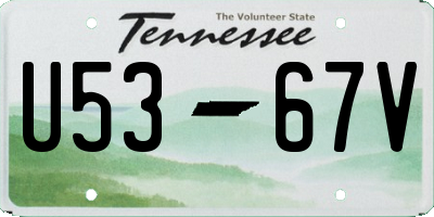 TN license plate U5367V