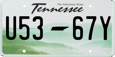 TN license plate U5367Y