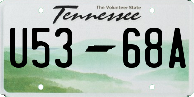 TN license plate U5368A