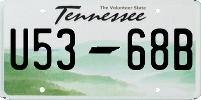 TN license plate U5368B